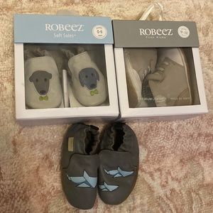 BUNDLE of 3 Robeez baby shoes